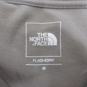 ザノースフェイス THE NORTH FACE 美品 ショートスリーブ フラッシュドライ ヌプシ コットン Tシャツ M グレー NT32536 半袖 正規品 メンズ