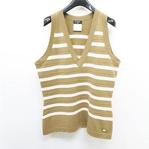 シャネル CHANEL 15SS カシミヤ ニット ベスト Vネック ノースリーブ 