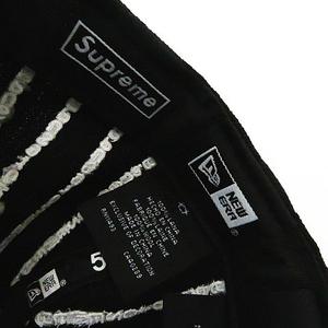 新品未使用 Supreme シュプリーム 19SS Text Stripe Box Logo New Era BLACK 7 1/8 レア 希少 完売 B14645