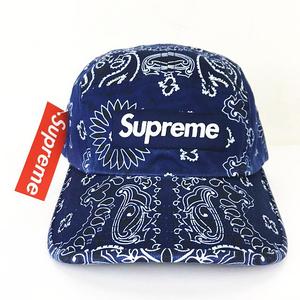 未使用品 シュプリーム SUPREME ☆AA☆21SS Bandana Camp Cap Navy 