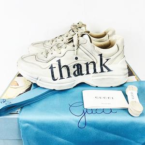 グッチ GUCCI ☆AA☆ Think Thank Print Rhyton Sneaker 636343 8 1/2 