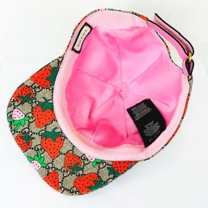 グッチ GUCCI ☆AA☆ ストロベリー イチゴ柄 GG ベースボール キャップ