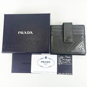 PRADA 長財布 サフィアーノ ブラック サフィアーノトライアングル ジップアラウンド長財布