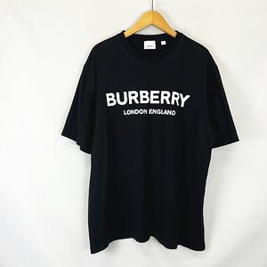 バーバリー BURBERRY ★AA☆ LETCHFORD ロゴ プリント Tシャツ 半袖 8026016 黒 ブラック  XL メンズ