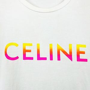 CELINE グラデーションロゴ Tシャツ セリーヌ CELINE 22SS 2X10B671Q グラデーション ロゴ プリント