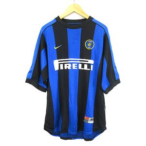 NIKE INTER インテル ユニホーム ゲームシャツ 青 黒100周年 NIKE インテル ミラノ 07/08 100周年記念 ホーム ユニフォーム M