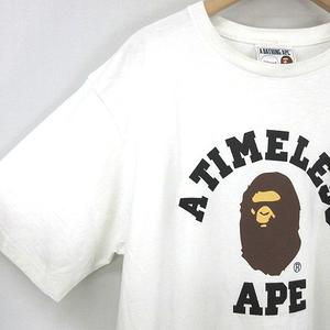 アベイシングエイプ A BATHING APE BAPE X JJJJOUND COLLEGE TEE XL 白  