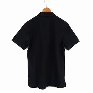 バーバリー BURBERRY ロゴ 刺繍 ポロシャツ S 黒 ブラック ☆AA