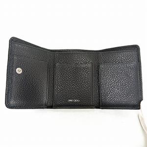 ジミーチュウ JIMMY CHOO コンパクトウォレット 三つ折り スタッズ 財布 黒 ブラック ☆AA★ メンズ レディース