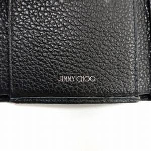 ジミーチュウ JIMMY CHOO コンパクトウォレット 三つ折り スタッズ 財布 黒 ブラック ☆AA★ メンズ レディース