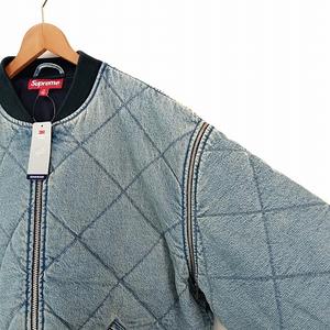 【良品】シュプリーム レザーカラーパフィーダウンジャケット M Supreme SUPREME シュプリーム 19AW Leather Collar Puffy