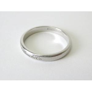 ティファニー TIFFANY & CO. リング 指輪 プラチナ ノーツ バンド ロゴ 