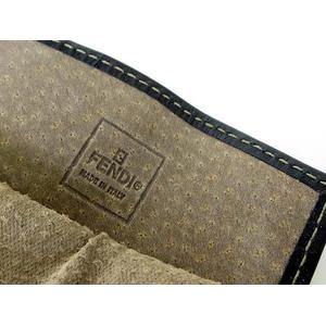 フェンディ FENDI メガネケース ペカン PVC/レザー ブラックｘブラウン フェンディ FENDI メガネ ケース ペカン柄 PVC レザー 黒 グレー 眼鏡