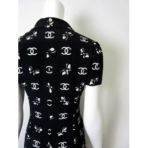 シャネル CHANEL ワンピース シャツワンピース 半袖 ココマーク