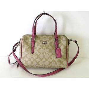 コーチ COACH バッグ 2WAY ショルダー ミニ ボストンバッグ PVC レザー 