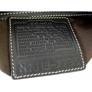 コーチ COACH ハンドバッグ ポーチ レザー 黒 ブラック 7785