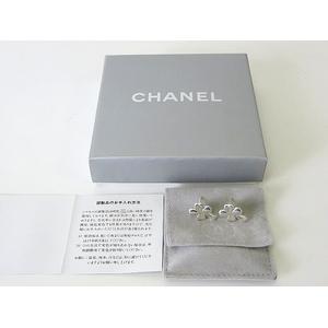 シャネル CHANEL ピアス シルバー クローバー 四つ葉 モチーフ ロゴ 