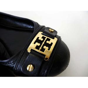 TORY BURCH バレエシューズフラットシューズロゴプレートバックル