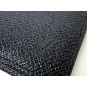 ルイヴィトン LOUIS VUITTON 財布 二つ折り タイガ レザー 札入れ 黒