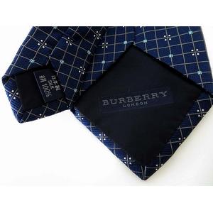 BURBERRY バーバリー 本家 チェック柄 ネクタイ ネイビー BURBERRY 並行輸入 バーバリー ネクタイ チェック シルクタイ 8091347