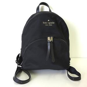 ケイトスペード レザー リュック ブラック 金ロゴ