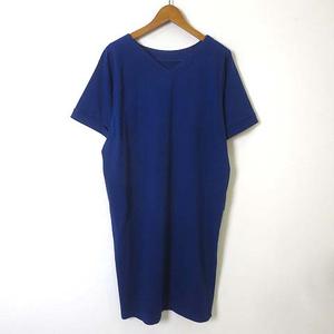 アールピーエス Rps ワンピース チュニック オーバーサイズ Vネック コットン 半袖 M 青 ブルー 美品 068 ベクトルパーク