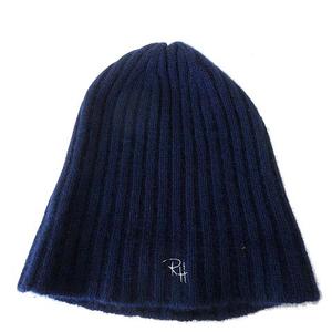 ロンハーマン Ron Herman ニットキャップ ニット帽 ビーニー ワッチキャップ ロゴ 刺繍 カシミヤ 100 ウール F 紺 ネイビー 国内正規品 メンズ 068 2232 ベクトルパーク