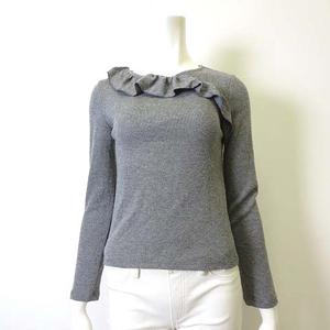 ザラ ZARA ニット セーター フリル アシンメトリー 長袖 13-14 164cm グレー 女の子 キッズ