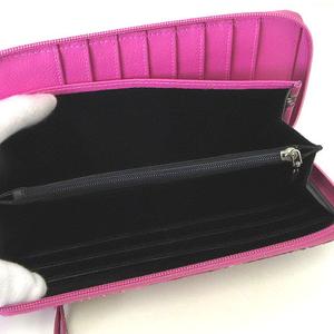 未使用品 財布 長財布 パイソン 本革 レザー ラウンドファスナー 蛇 