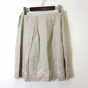 フォクシー　スカート　FOXEY プリーツスカート　ベージュ　38 極美品 フォクシー FOXEY ベージュ プリーツスカート 38