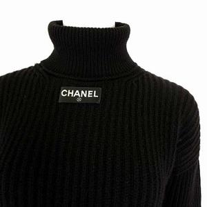 シャネル CHANEL レア カシミヤ ブラック タートル ニット