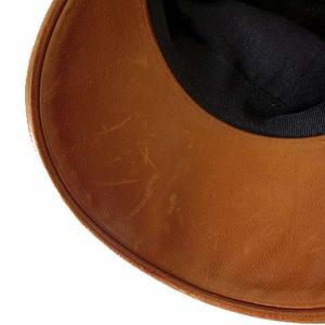 エルメス HERMES キャップ 帽子 レザーキャップ 本革 オール