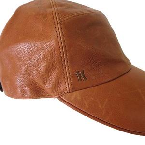 エルメス HERMES キャップ 帽子 レザーキャップ 本革 オールレザー H 
