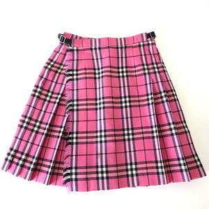 バーバリー BURBERRY スカート ミニ ラップ プリーツ ウール ノバ