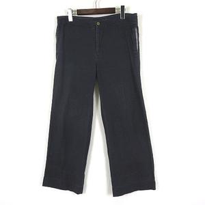 MARGARET HOWELL マーガレットハウエル パンツ ネイビー MATT COTTON SILK POPLIN TROUSERS | MARGARET HOWELL