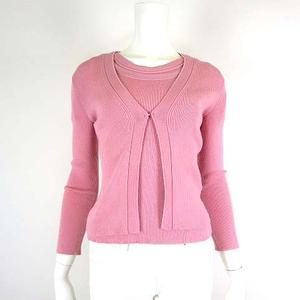 ハロッズ Harrods アンサンブル ツインニット リブニット 半袖 ニット  