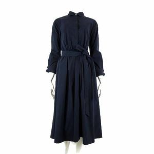 ロペ ROPE ワンピース シャツワンピース ロング フレア 長袖 ハリ感 