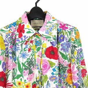 グッチ GUCCI 2021SS フローラル シャツ ブラウス 641514 プル