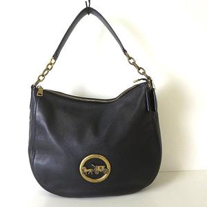 コーチ COACH ショルダーバッグ ワンショルダーバッグ レザー 31400 ホース＆キャリッジ 馬車 ロゴ 黒 ブラック ゴールド 本革 かばん 鞄 カバン レディース