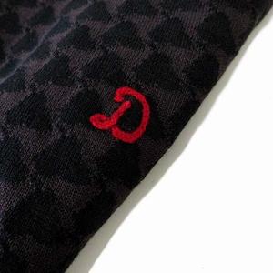 ドレステリア DRESSTERIOR 2024年製 ニット カットソー セーター コットン ノースリーブ ロゴ 刺繍 M 38 黒 ブラック グレー 赤 美品 ドレステリア DRESSTERIOR 2024年製 ニット カットソー セーター