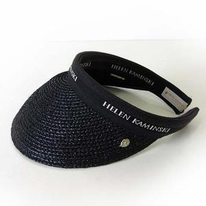 ヘレンカミンスキー HELEN KAMINSKI バイザー サンバイザー Marina マリーナ Black Logo UPF50+ ラフィア製ハット 帽子 F 黒 ブラック ぼうし レディース
