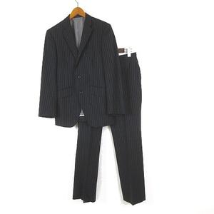 パッゾ PAZZO コレクション collection N. MASAKI スーツ セットアップ 2パンツ スーツ ストライプ ウール シングル 2ボタン XS-S 88A3 黒 ブラック ベージュ 小さいサイズ メンズ