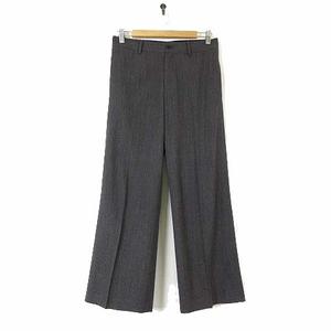 ラルフローレン RALPH LAUREN パンツ スラックス ワイド フレアパンツ ウール ストレッチ S 7 チャコールグレー 国内正規品 レディース