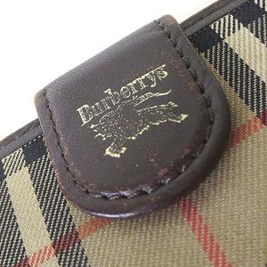 バーバリー BURBERRY キーケース 4連 ノバチェック ホース ロゴ キャンバス レザー 茶 ブラウン ベージュ メンズ レディース