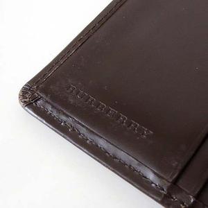 バーバリー BURBERRY パスケース カードケース 名刺入れ レザー ノバチェック ロゴ 茶 ブラウン メンズ レディース