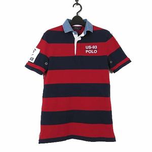 ポロ ラルフローレン POLO RALPH LAUREN 復刻 RL93 ラガーシャツ ポロシャツ 半袖 鹿の子 ロゴ 刺繍 XS 赤 レッド 紺 ネイビー 国内正規品 メンズ