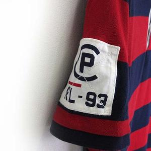 ポロ ラルフローレン POLO RALPH LAUREN 復刻 RL93 ラガーシャツ ポロシャツ 半袖 鹿の子 ロゴ 刺繍 XS 赤 レッド 紺 ネイビー 国内正規品 メンズ