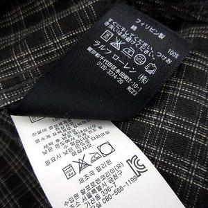 ダブルアールエル RRL シャツ ワークシャツ チンストラップ プルオーバー コットン 長袖 チェック柄 S ダークグレー ベージュ 国内正規品 782501596009 メンズ