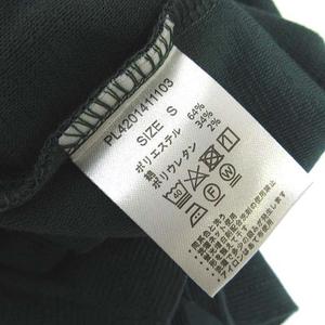 プラスワン PLUS ONE ニッ Tシャツト クルーネック コットン ストレッチ 半袖 S 深緑 ダークグリーン メンズ