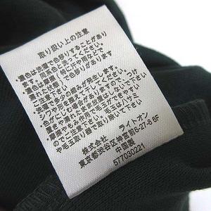 プラスワン PLUS ONE ニッ Tシャツト クルーネック コットン ストレッチ 半袖 S 深緑 ダークグリーン メンズ